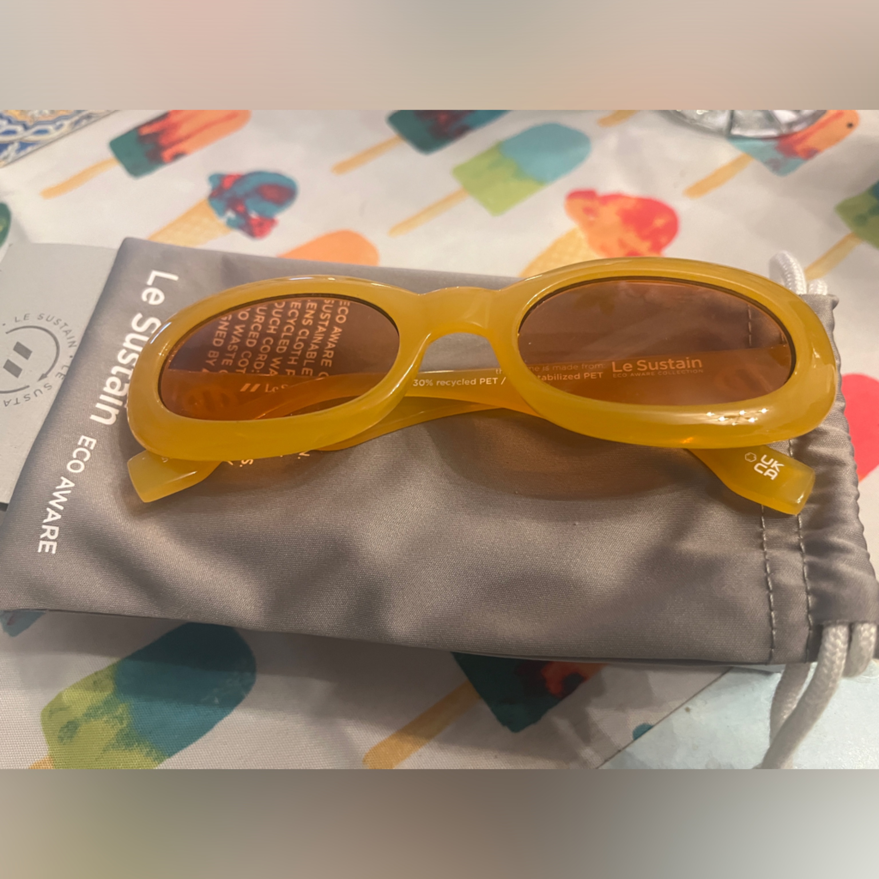 Le Sustain Sunglasses Yellow Eco Aware Brand Le Sustain Sunglasses Yellow Eco Aware Brand
